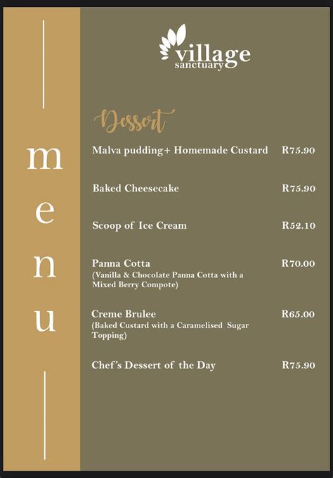 village sanctuary menu|The Village Sanctuary .